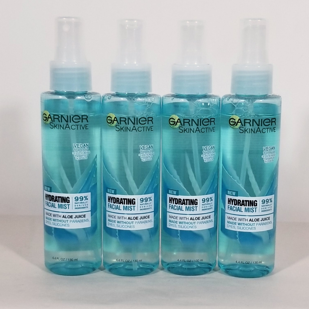 Set of 4 Garnier Skinactive Facial Mist Aloe Hydrating 4.4oz